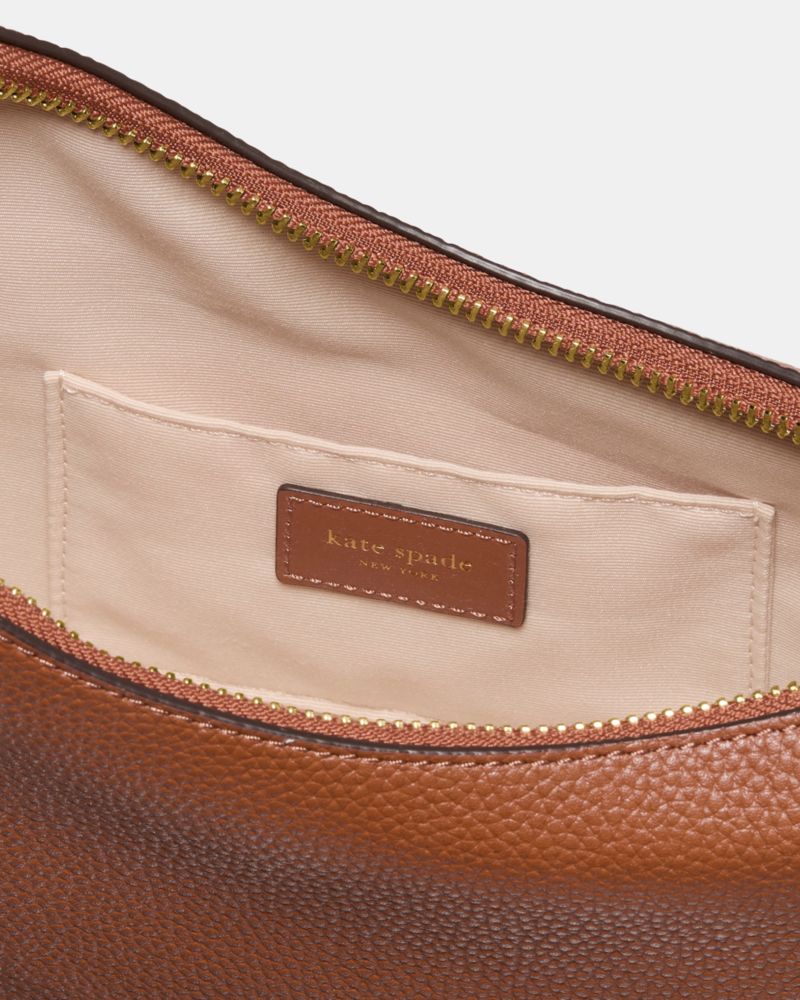 Kate Spade,Duo Crossbody Bag,Leather,Crossbody,Belt Bag,Logo,Removable Pouch,Adjustable,Gold Metal,Day Party,Casual,Brown