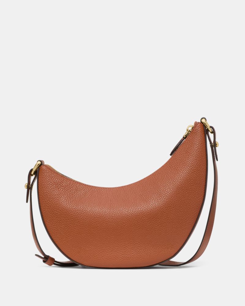 Kate Spade,Duo Crossbody Bag,Leather,Belt Bag,Crossbody,Logo,Adjustable,Removable Pouch,Gold Metal,Casual,Day Party,Brown