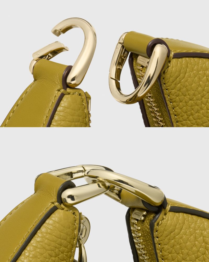 Kate Spade,Duo Crossbody Bag,Leather,Belt Bag,Crossbody,Logo,Adjustable,Removable Pouch,Gold Metal,Casual,Day Party,Green