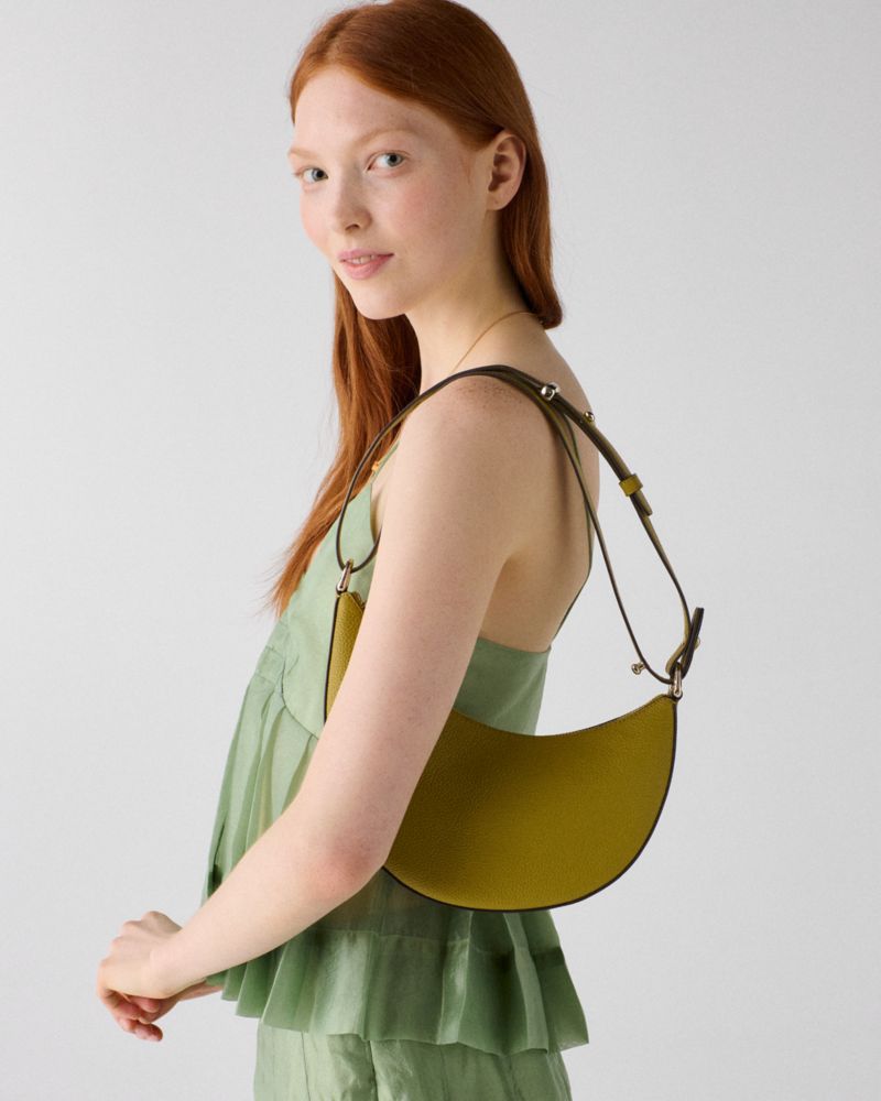 Kate Spade,Duo Crossbody Bag,Leather,Belt Bag,Crossbody,Logo,Adjustable,Removable Pouch,Gold Metal,Casual,Day Party,Green