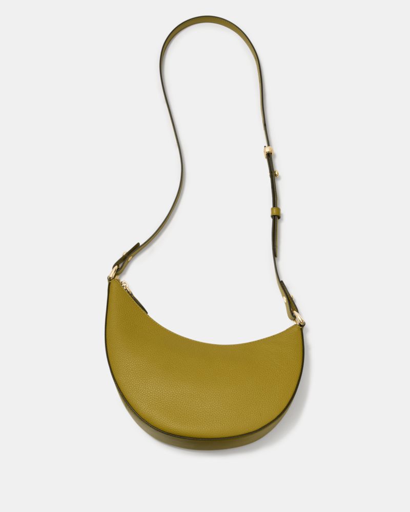 Kate Spade,Duo Crossbody Bag,Leather,Belt Bag,Crossbody,Logo,Adjustable,Removable Pouch,Gold Metal,Casual,Day Party,Green