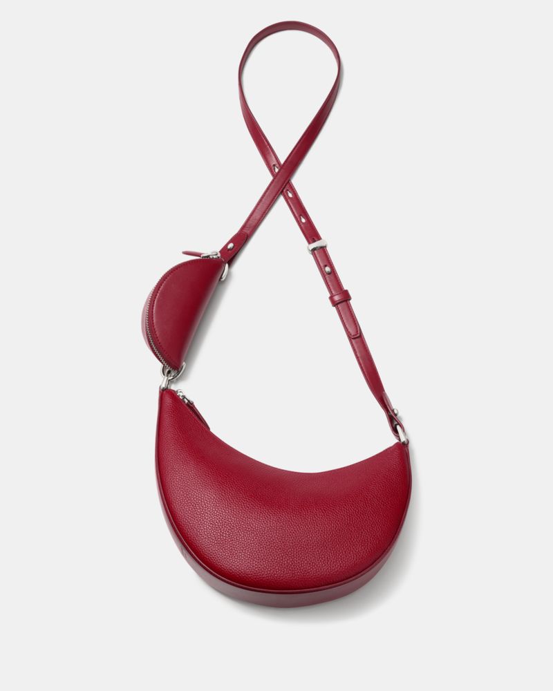 Kate Spade,Duo Crossbody Bag,Leather,Belt Bag,Crossbody,Logo,Removable Pouch,Adjustable,Gold Metal,Casual,Day Party,