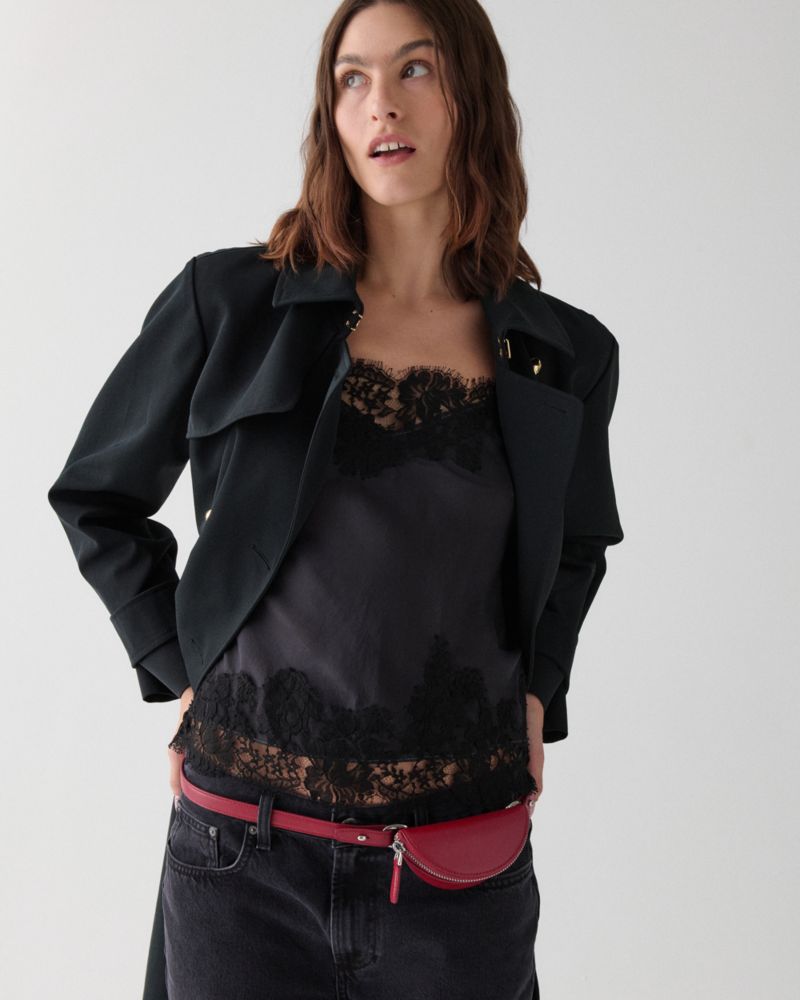 Kate Spade,Duo Crossbody Bag,Leather,Belt Bag,Crossbody,Logo,Removable Pouch,Adjustable,Gold Metal,Casual,Day Party,