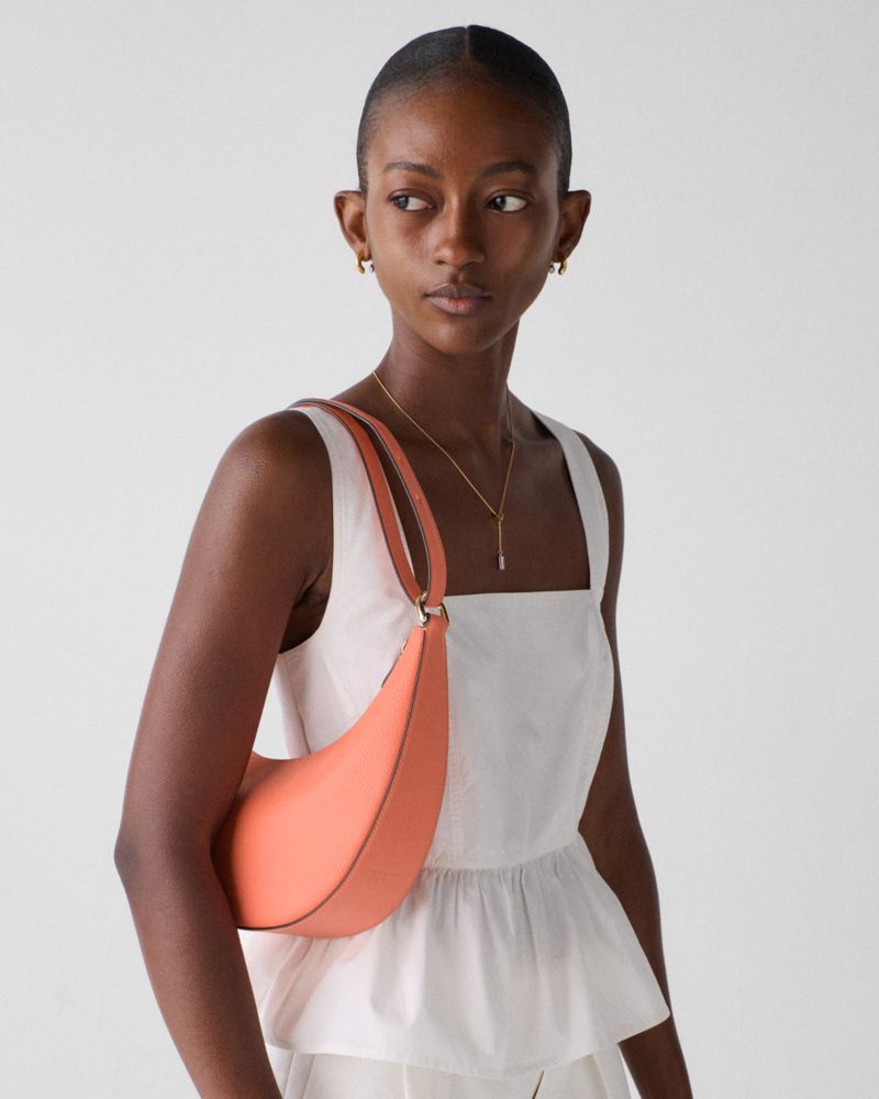 Kate Spade,Duo Crossbody Bag,Leather,Belt Bag,Crossbody,Logo,Adjustable,Removable Pouch,Gold Metal,Casual,Day Party,Coral