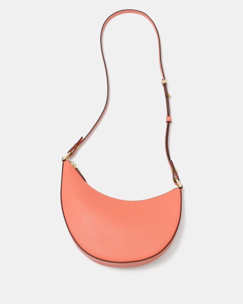 Kate Spade,Duo Crossbody Bag,Leather,Belt Bag,Crossbody,Logo,Adjustable,Removable Pouch,Gold Metal,Casual,Day Party,Coral