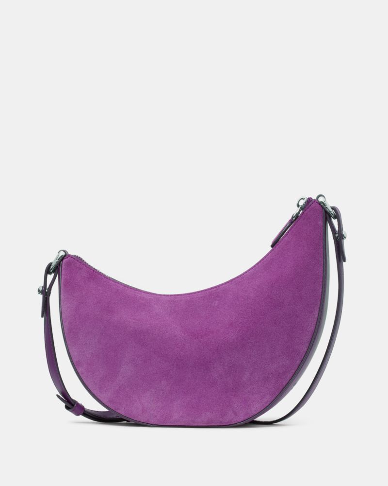 Kate Spade,Duo Suede Crossbody,Canvas,Suede,Lining Canvas,Leather,Hobo,Embossed,Logo,Compact,Set,Adjustable,Gold Metal,Day...,