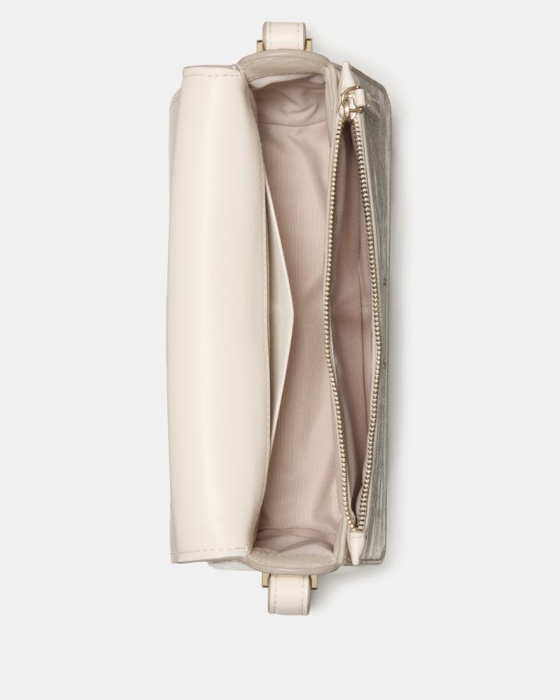 Kate Spade,Liv Crinkle Patent Crossbody Bag,Cream