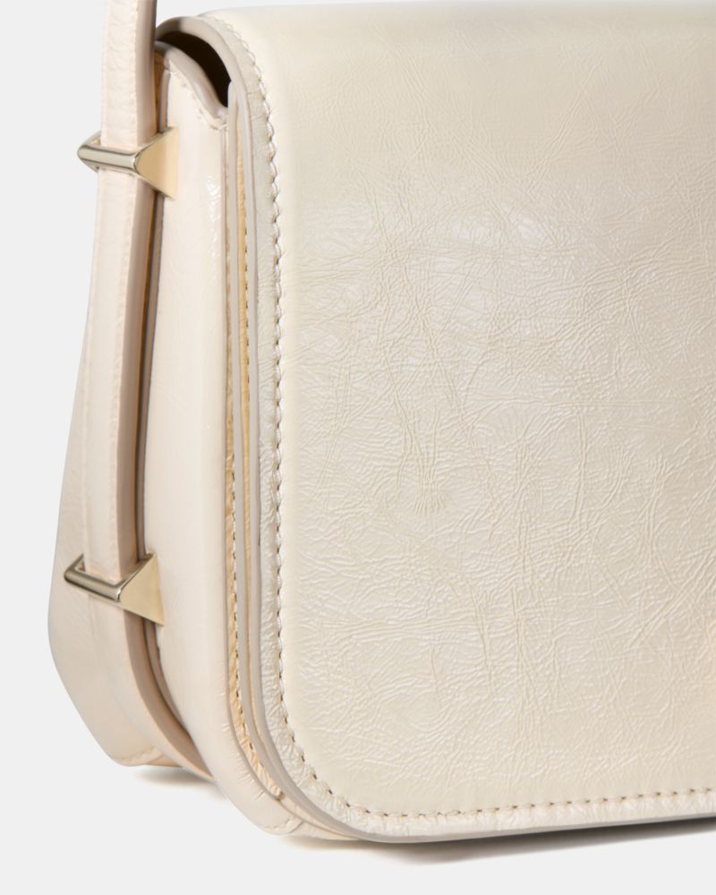 Kate Spade,Liv Crinkle Patent Crossbody Bag,Cream