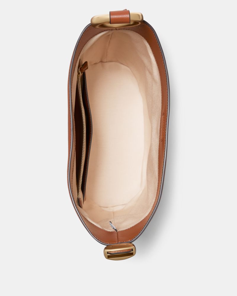 Kate Spade,Halo Bucket Bag,Lining Canvas,Leather,Canvas,Bucket,Logo,Metal,Embellished,Circle,Adjustable,Lined,Silver Metal...,