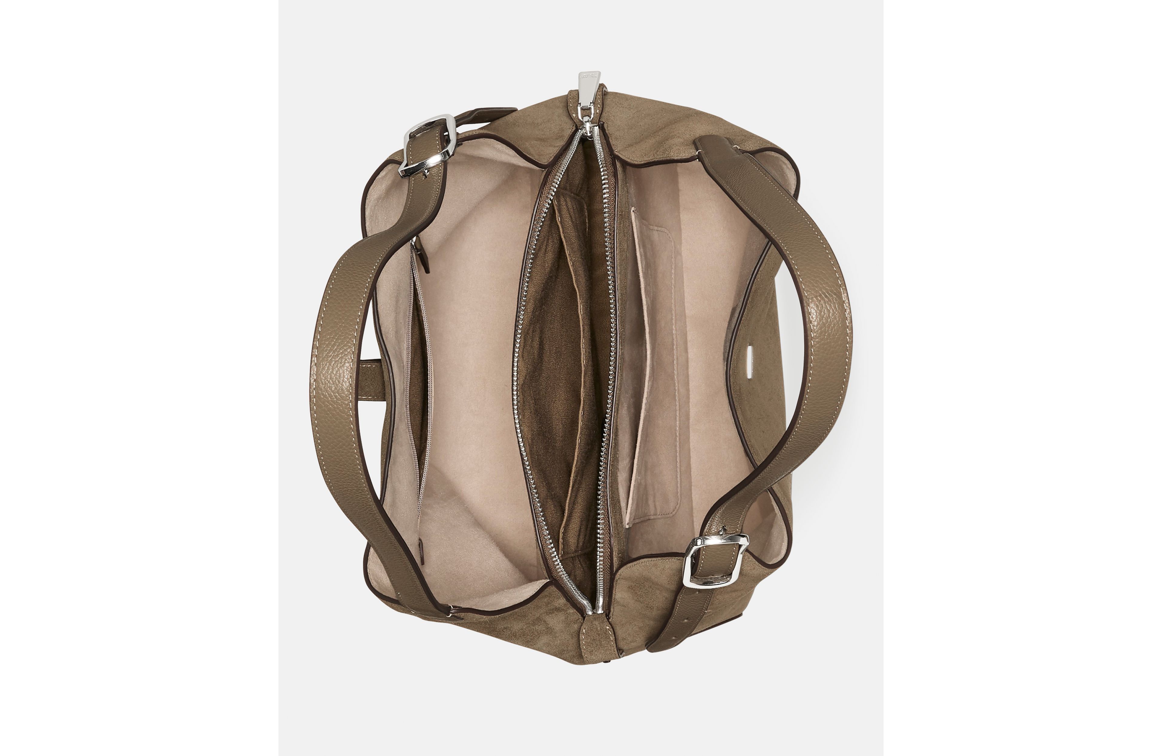 Deco Suede Large Shoulder Bag