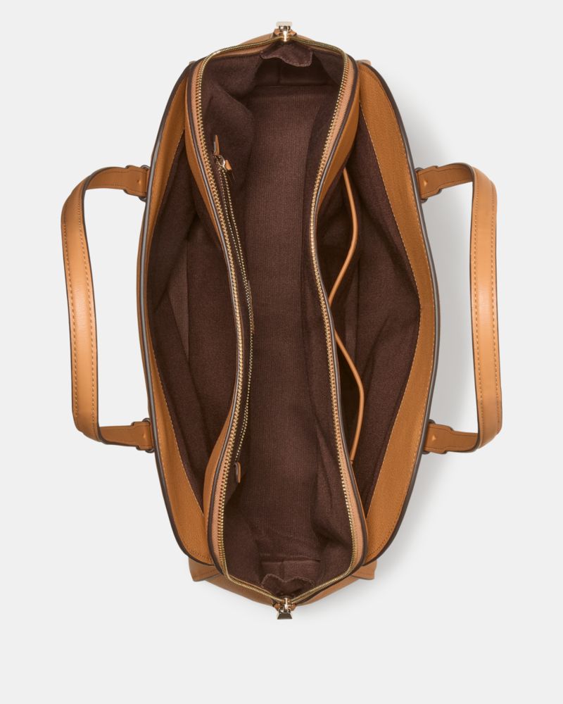 Kate Spade,Maise Carryall Bag,Leather,Satchel,Work,Brown