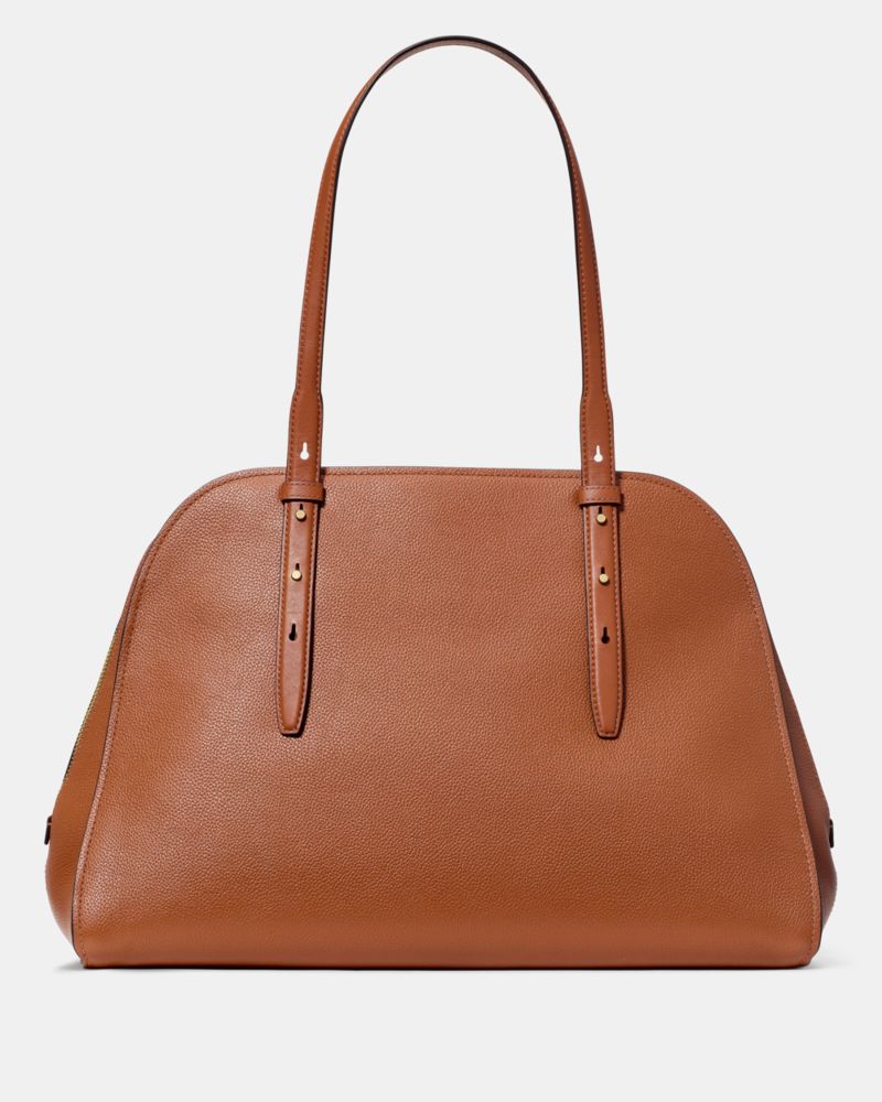Kate Spade,Maise Carryall Bag,Leather,Satchel,Work,Brown