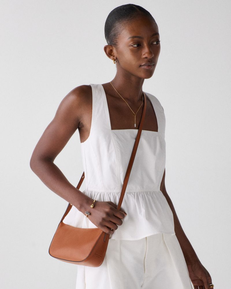 Kate Spade,Halo Crossbody Bag,Lining Twill,Leather,Twill,Crossbody,Metal,Circle,Embellished,Lined,Adjustable,Compact,Silve...,