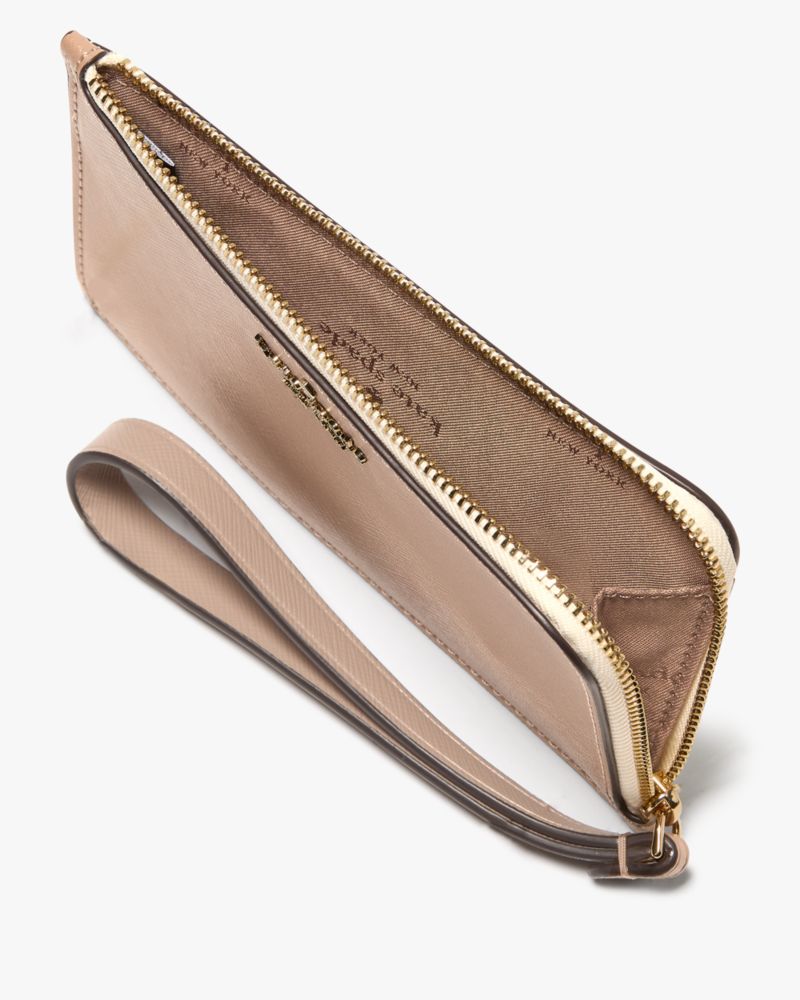 Kate Spade,Lucy Small Card Holder Wristlet,Beige