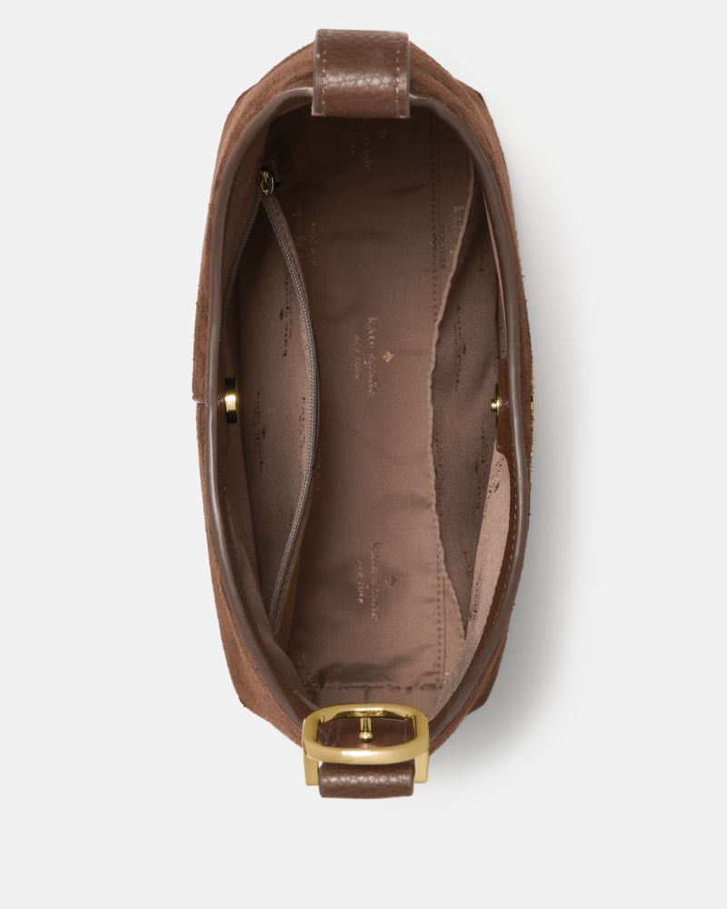 Kate Spade,454 Suede Small Shoulder Bag,Mixed Media,Suede,Shoulder Bag,Mixed Metal,Casual,