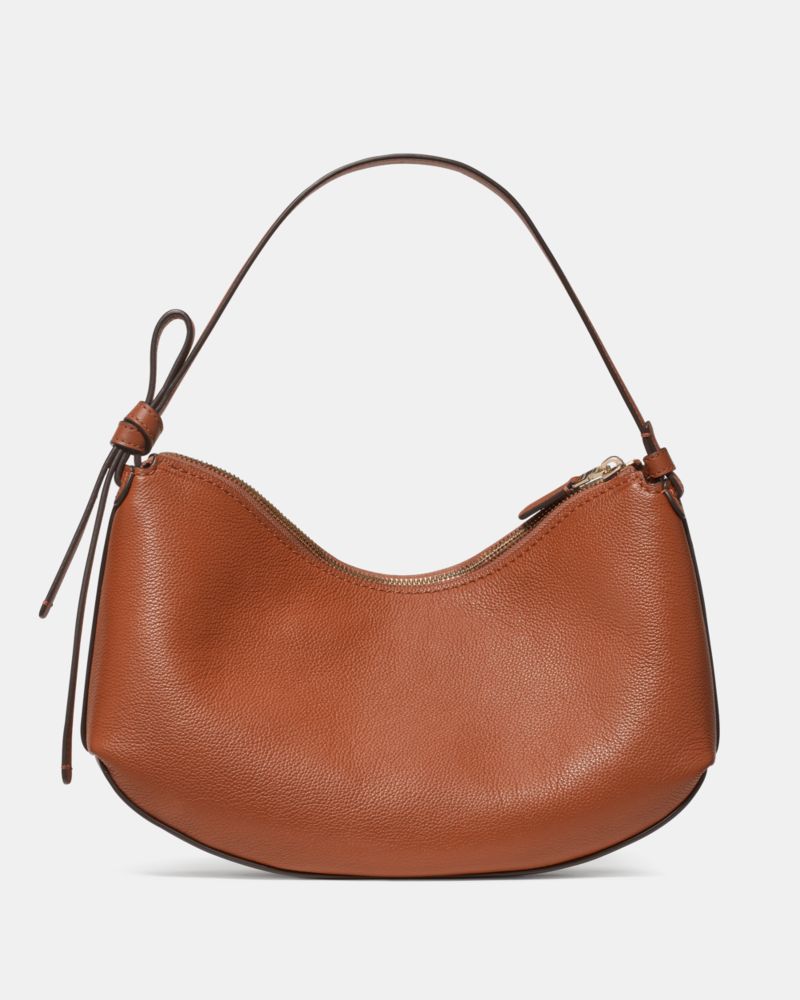 Kate Spade,Loop Shoulder Bag,Calfskin Leather,Hobo,Word Embellishment,Logo,Knot,Casual,