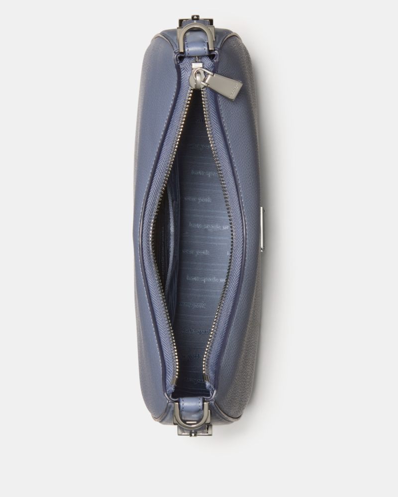 Kate Spade,Liv Convertible Shoulder Bag,Leather,Shoulder Bag,Metal,Logo,Lined,Adjustable,Scratch Resistant,Water Resistant...,Blue