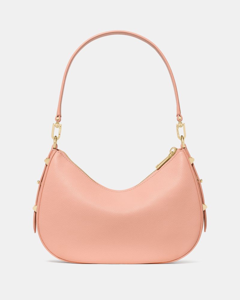 Kate Spade,Liv Convertible Shoulder Bag,Leather,Shoulder Bag,Logo,Metal,Water Resistant,Adjustable,Lined,Scratch Resistant...,Pink