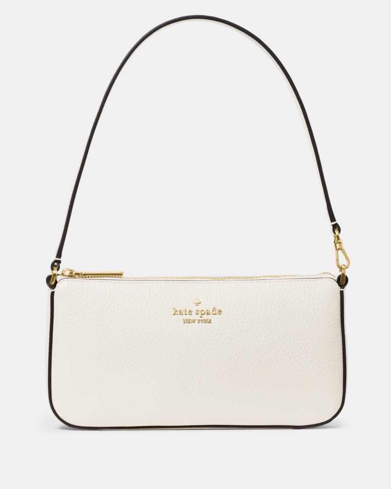Kate Spade,Juliette Convertible Wristlet,Leather,Wristlet,Pouch,Metal,Logo,Casual,