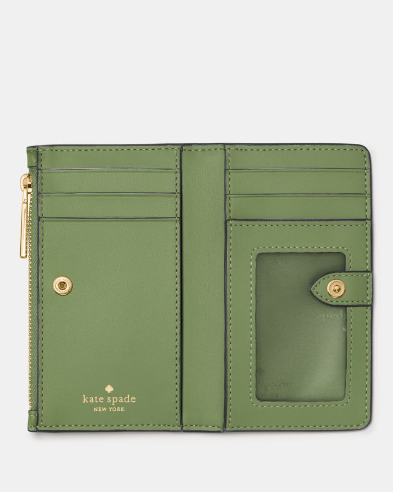 Kate Spade,Juliette Small Bifold Wallet,Olive