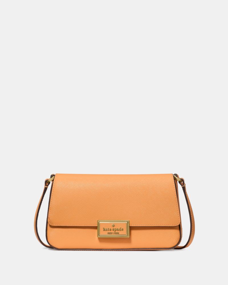 Kate Spade,Reegan Mini Flap Crossbody,Crossbody,PVC,Gold Metal,Casual,