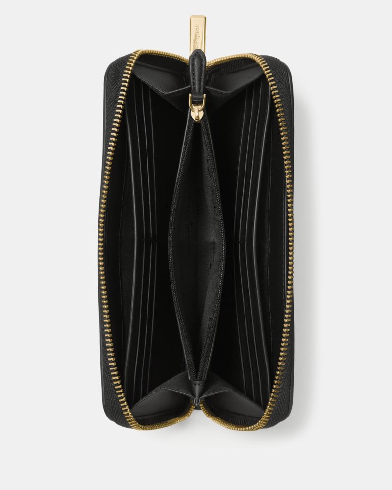 Kate Spade,ブリジット クリンクル パテント ラージ コンチネンタル ウォレット,長財布,ブラック