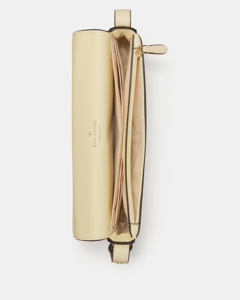 Kate Spade,Juliette Mini Crossbody Bag,Leather,Crossbody,Gold Metal,Casual,Cream