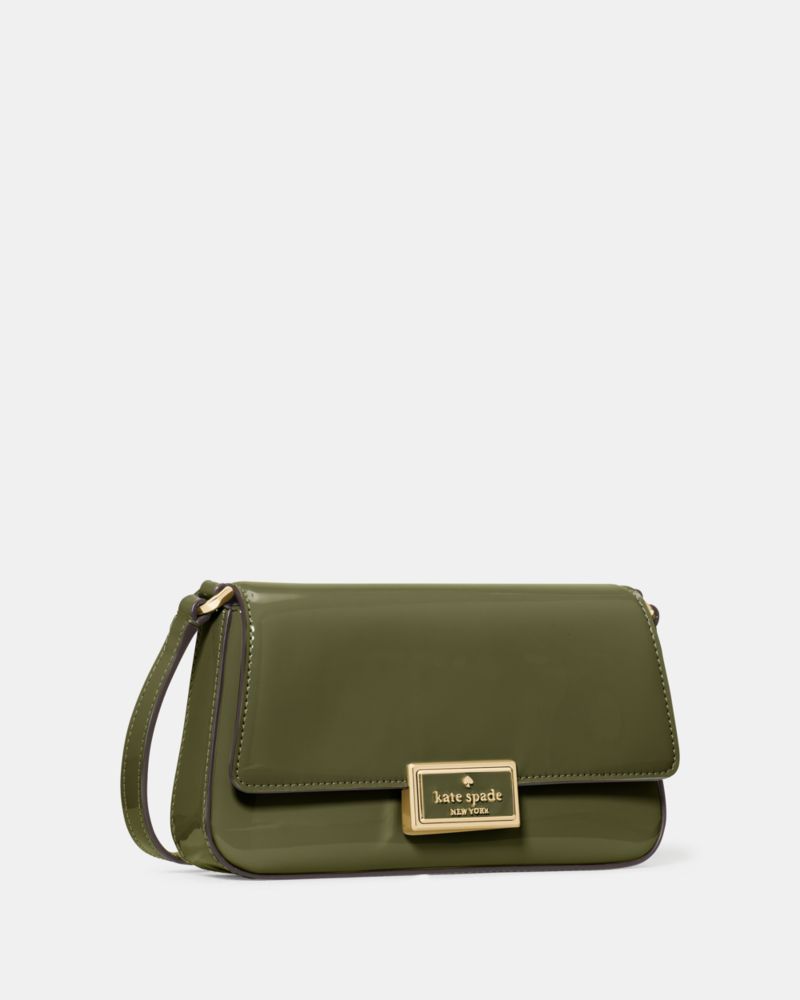Kate Spade,Reegan Patent Mini Flap Crossbody,Crossbody,Day Party,Olive