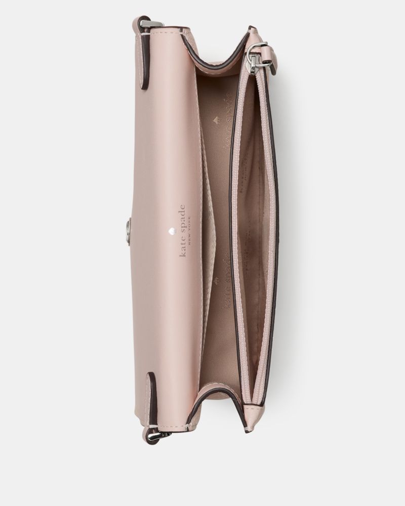 Kate Spade,Knott Mini Crossbody Bag,Leather,Crossbody,Logo,Knot,Lined,Compact,Gold Metal,Day Party,Pink