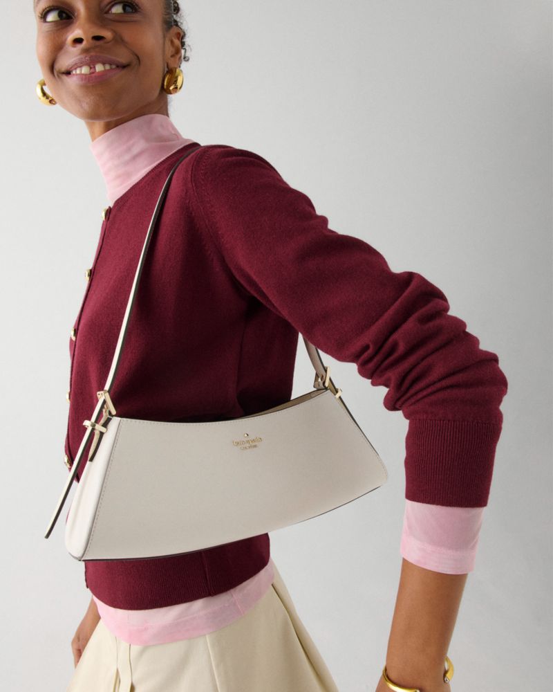 Kate Spade,Frankie Textured Patent Leather Small East West Shoulder,