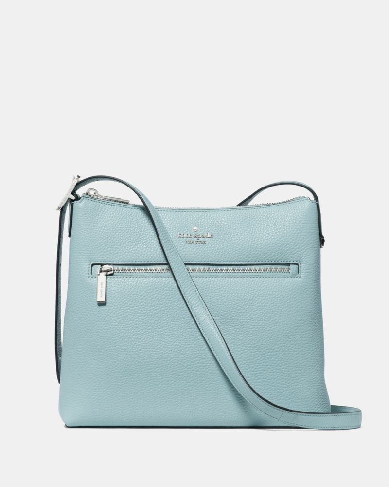 Kate Spade,454 Large Swingpack Buckle Crossbody,Lambskin,Sheepskin,Leather,Crossbody,Piping,Gold Metal,Casual,Blue