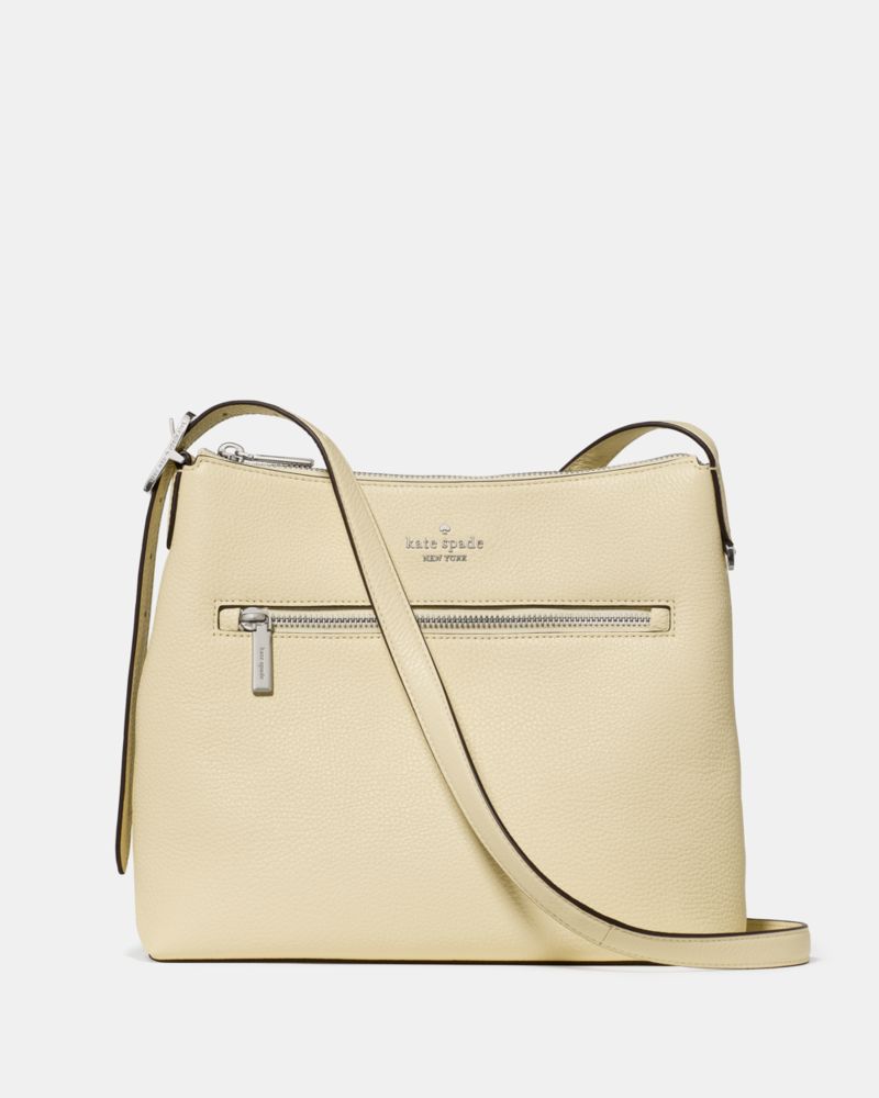 Kate Spade,454 Large Swingpack Buckle Crossbody,Lambskin,Sheepskin,Leather,Crossbody,Piping,Gold Metal,Casual,Cream