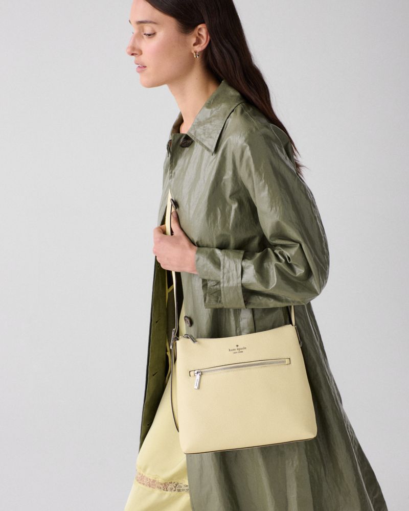 Kate Spade,454 Large Swingpack Buckle Crossbody,Lambskin,Sheepskin,Leather,Crossbody,Piping,Gold Metal,Casual,Cream