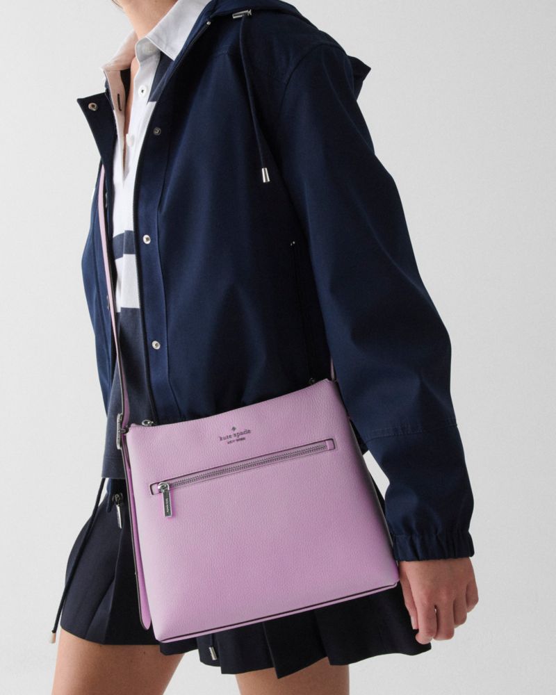 Kate Spade,454 Large Swingpack Buckle Crossbody,Sheepskin,Lambskin,Leather,Crossbody,Piping,Gold Metal,Casual,