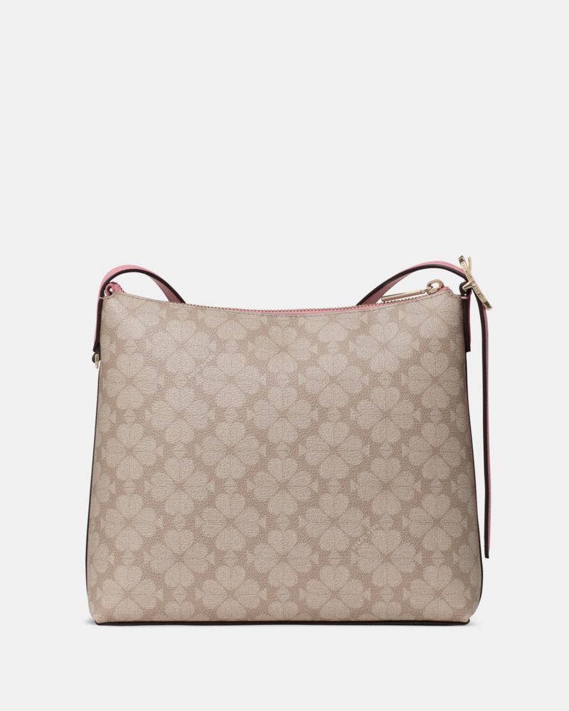 Kate Spade,454 Spade Flower Swingpack Crossbody Bag,Polyurethane,Lambskin,Sheepskin,Crossbody,PVC,Plastic,Logo,Lined,Adjus...,Beige