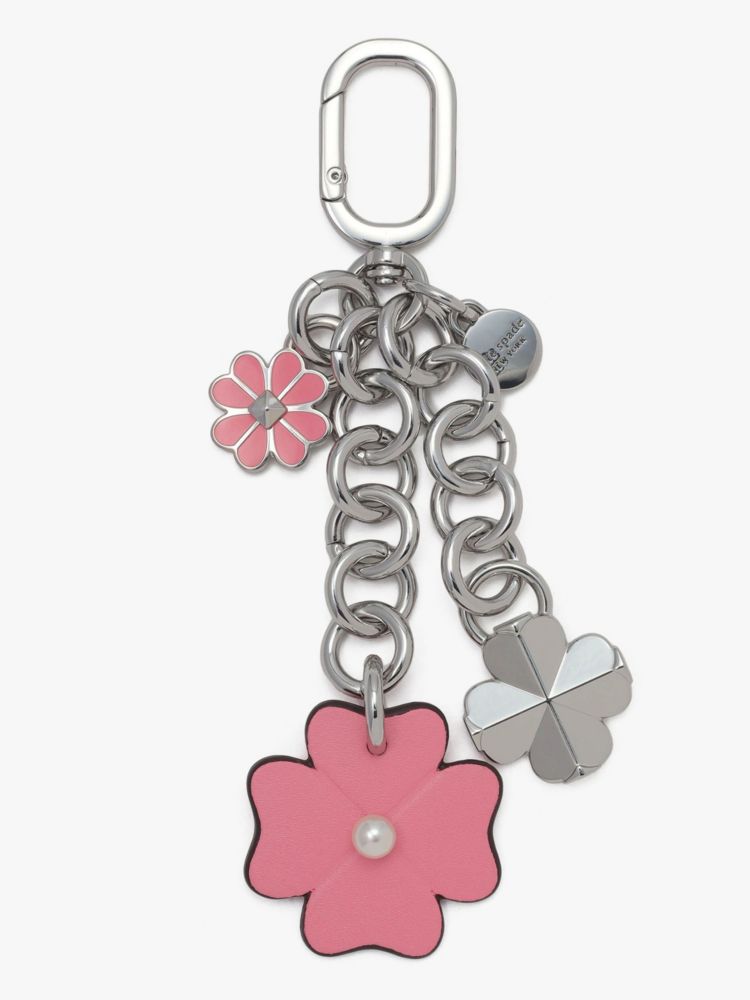 Kate Spade,スペード ロゴ フラワー ダングル バッグ チャーム,キーホルダー・チャーム,グレープフルーツソーダ