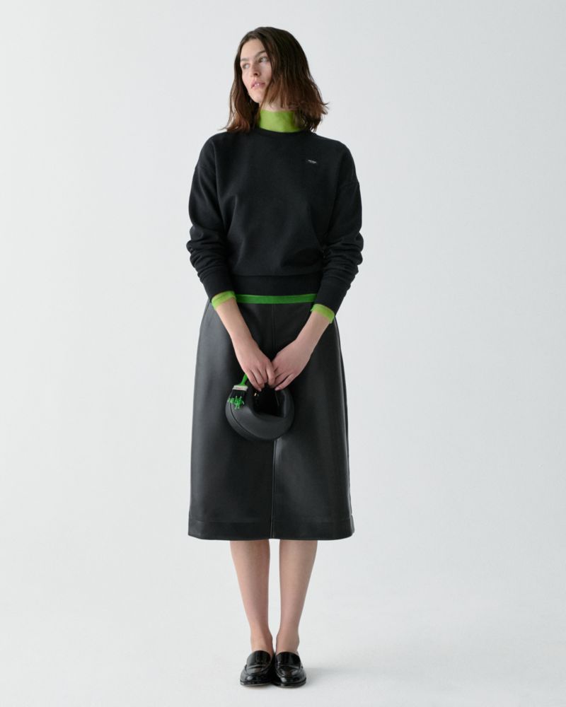 Kate Spade,Essential Logo Sweatshirt,Cotton,Knit,Cotton Knit,Sweatshirt,Casual,Black