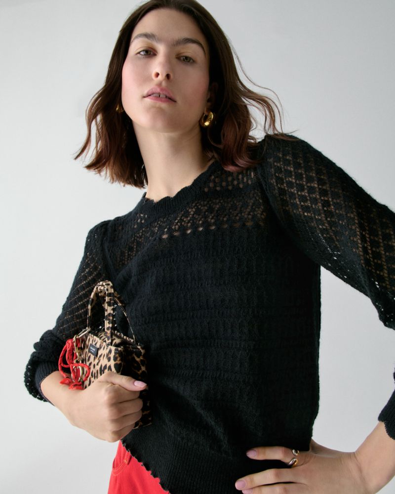 Kate Spade,ポインテール セーター,トップス,ブラック