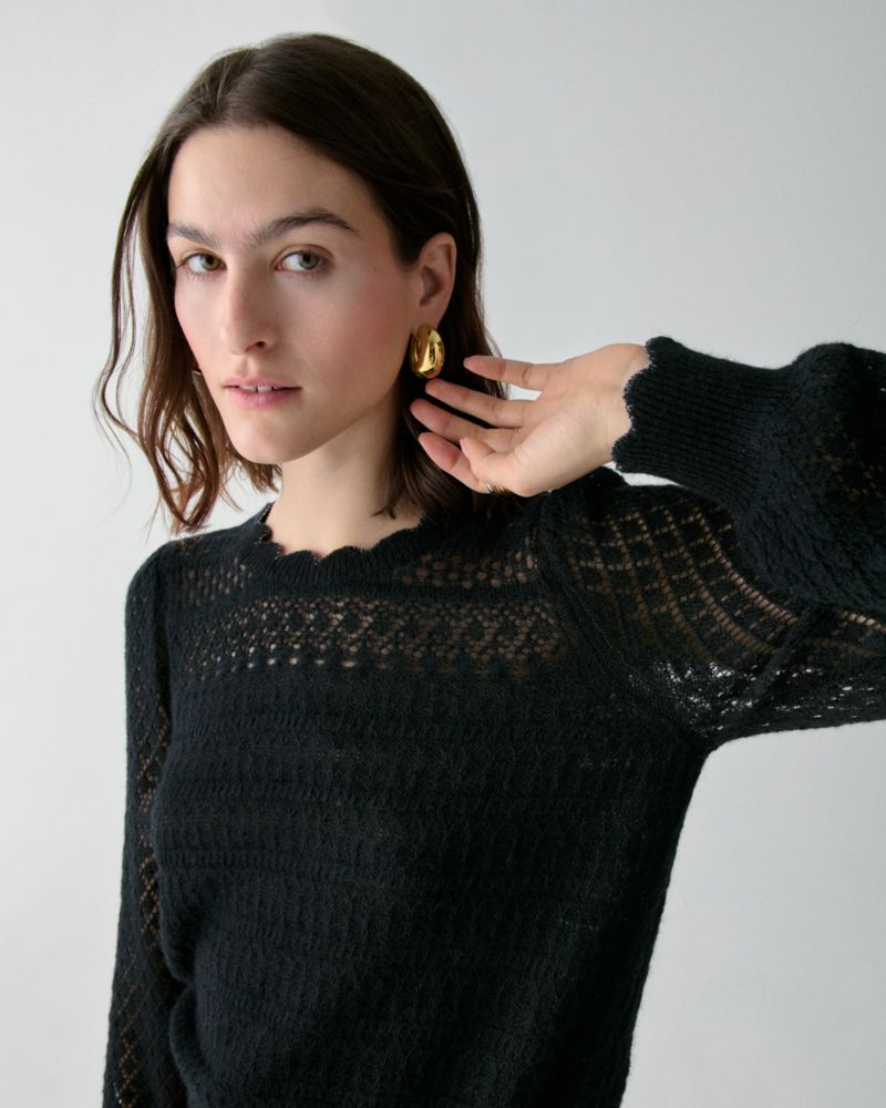 Kate Spade,ポインテール セーター,トップス,ブラック