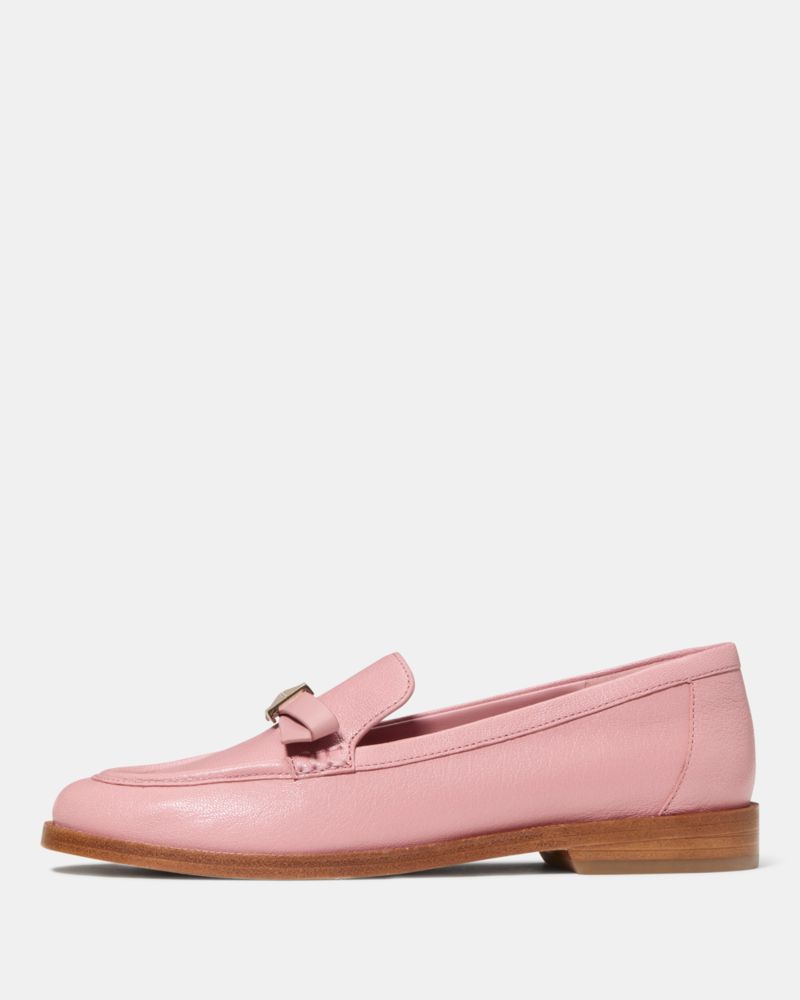 Kate Spade,Deco Bow Loafer,Leather,Lining Leather,Loafer,Metal,Embellished,Bow,Day Party,