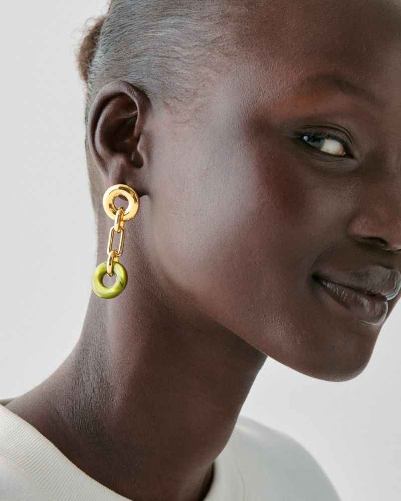 Kate Spade,Interlock Linear Earrings,