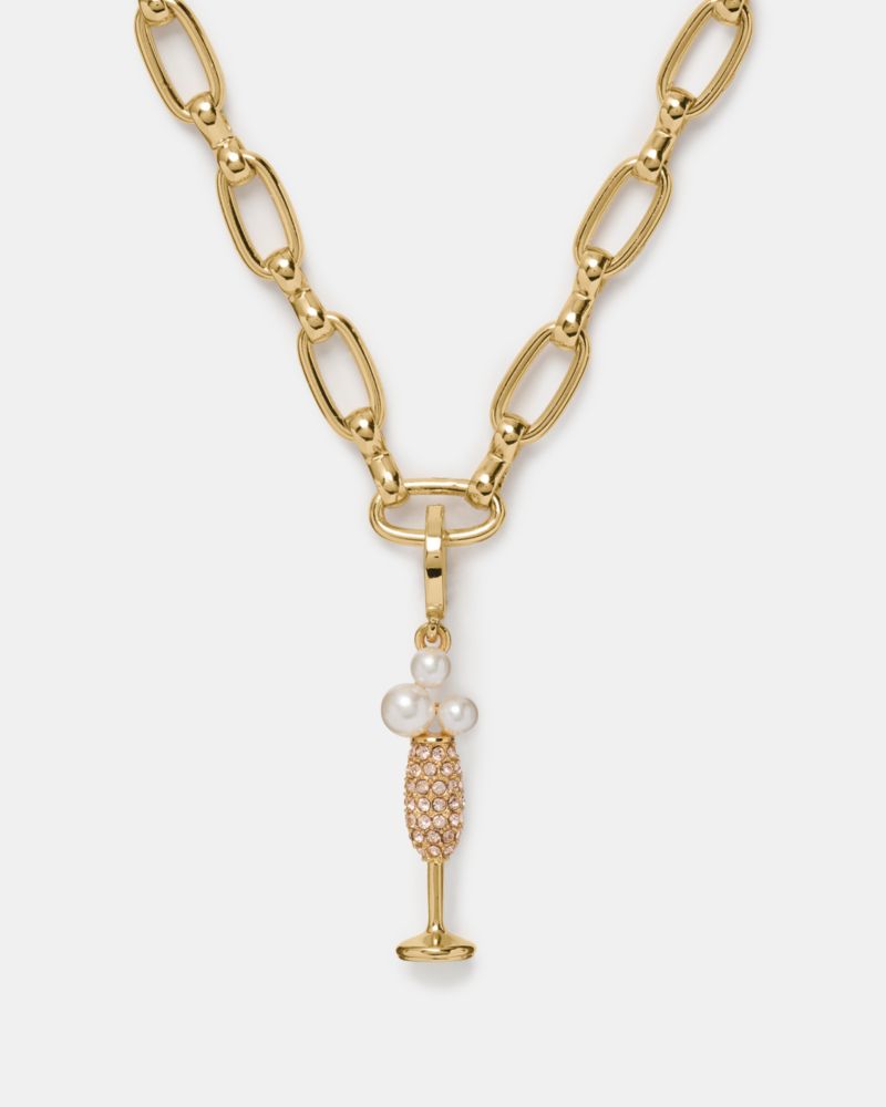 Kate Spade,One In A Million Champagne Charm,Pearl,Rhinestones,Casual,Multi Color