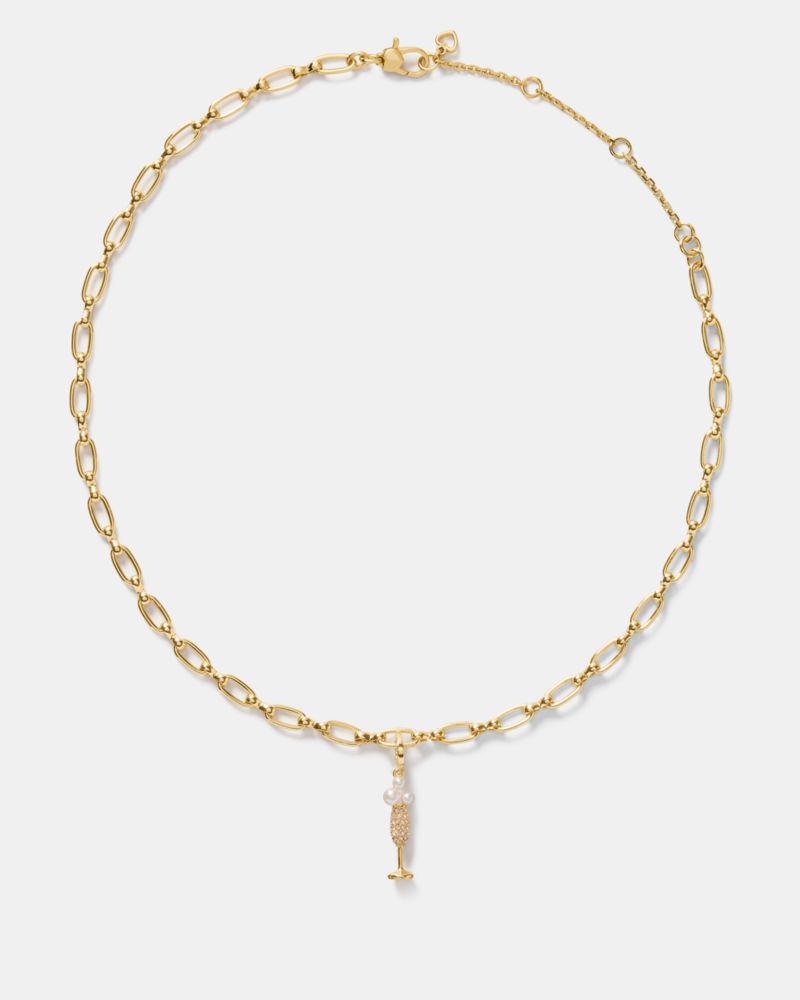 Kate Spade,One In A Million Champagne Charm,Pearl,Rhinestones,Casual,Multi Color