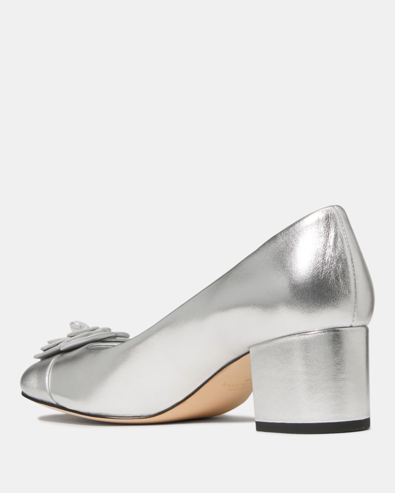 Kate Spade,Flora Ballet Pump,Silver