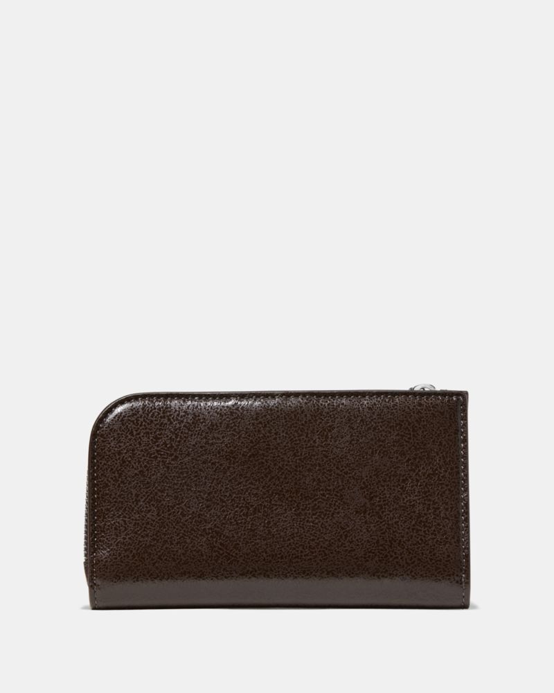 Kate Spade,Halo Glazed Small Bifold Wallet,Brown