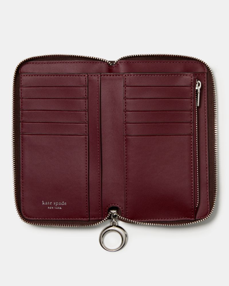 Kate Spade,Halo Glazed Zip Around Wallet,