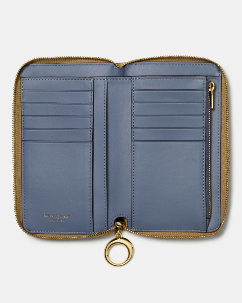 Kate Spade,Halo Glazed Zip Around Wallet,