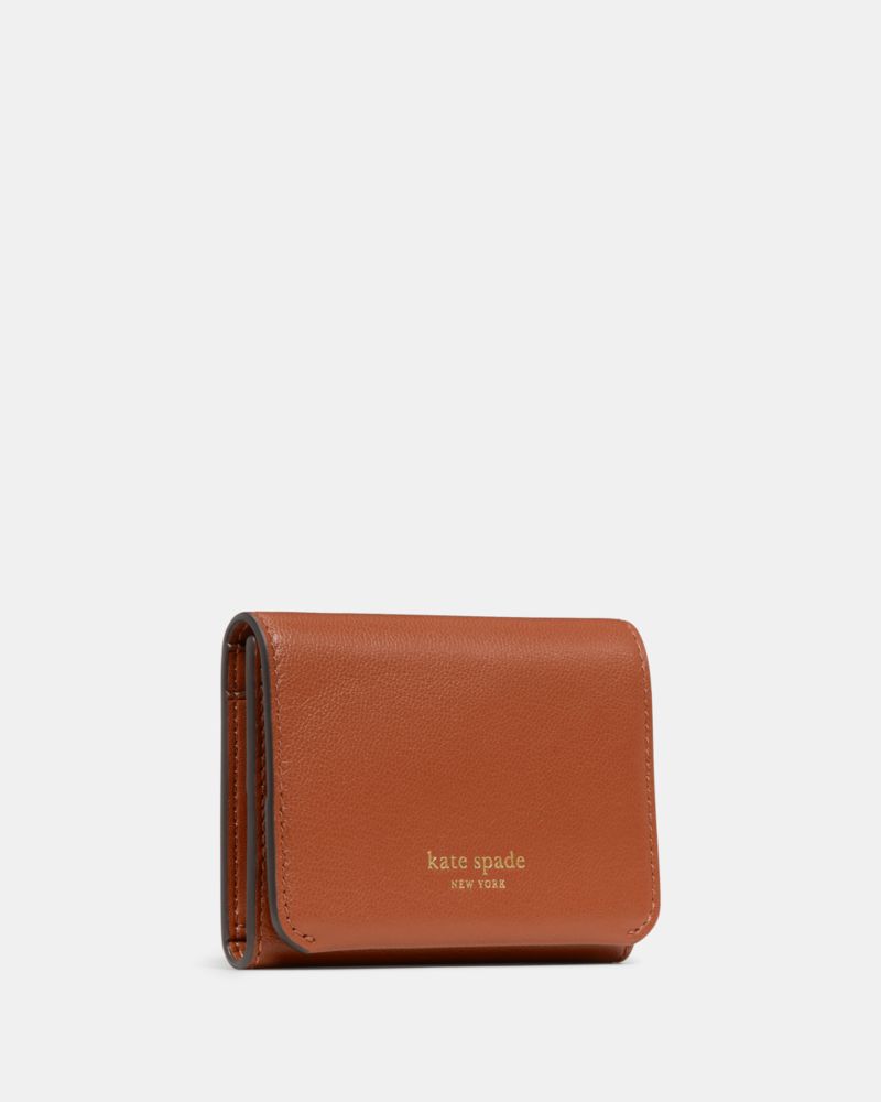 Kate Spade,Halo Card Case Trifold Wallet,Leather,Tri Fold,Casual,