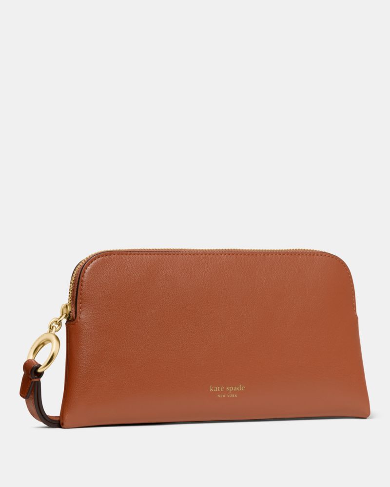 Kate Spade,Halo Wristlet,Leather,Pouch,Wristlet,Casual,