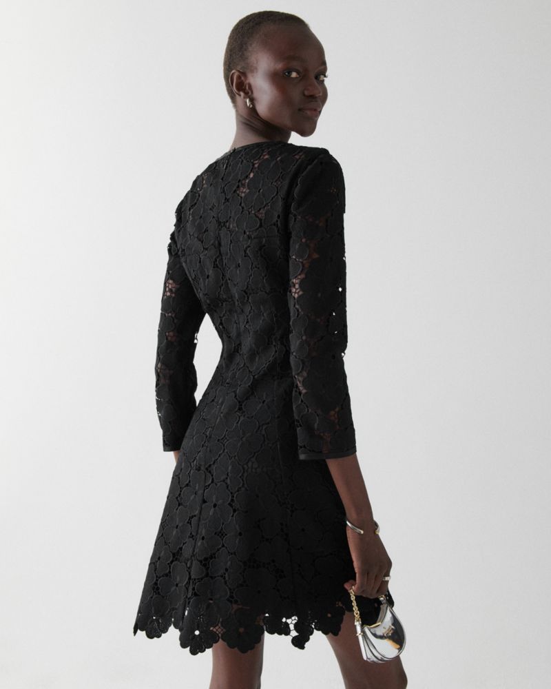 Kate Spade,Lace Mini Dress,Black